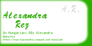 alexandra rez business card