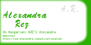 alexandra rez business card